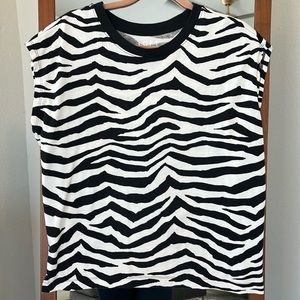 LOFT ZEBRA PRINT TEE